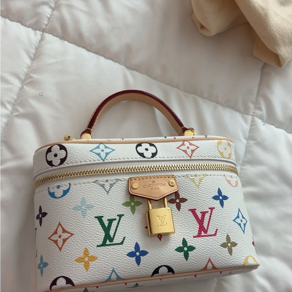 Louis Vuitton White Multicolor Cosmetic Case